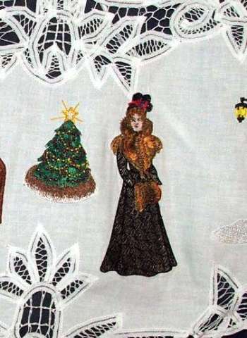 Battenburg Lace Christmas Tree skirt