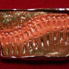 ORIGINAL CERAMIC AND SILVER PIN