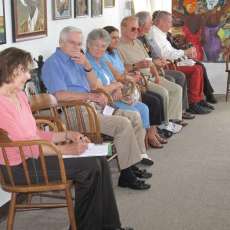 Watching an artist do a live stech