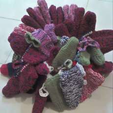 Pile of Knitted Booties