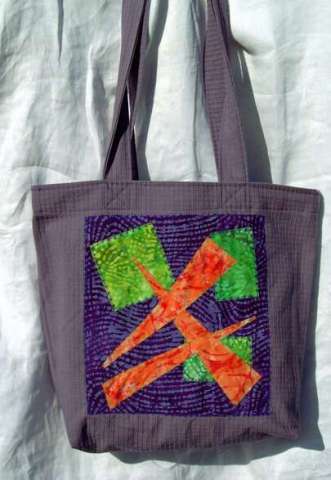 Quilted Pattern (Both sides) Grocery and Carry All Tote