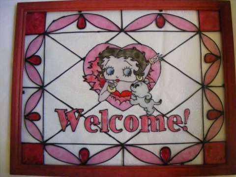 Betty Boop Welcome Sign 8x10 Framed $39.95