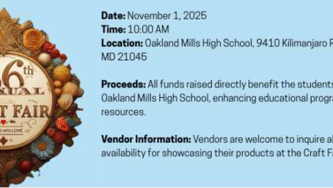 Oakland Mills HS Craft Fair