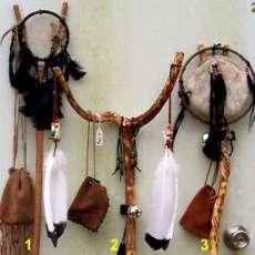 NATIVE AMERICAN COSTUME STAFF 1     PRICE: $150.00