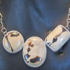 Chinese Painting Stone Sit in Sterling Silver, $175.00