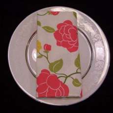 Handmade Linens Coral Off-White Dinner Napkin