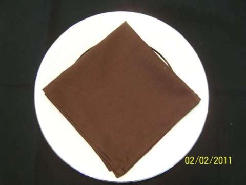 Handmade Linens Solid Brown Cocktail Fabric Napkin