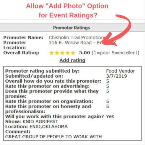 #25 Allow Add Photo Option on Event Ratings
