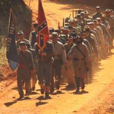 Confederates Marching towards the battlefield