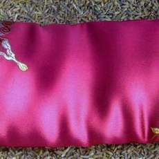 Burgundy Butterfly Brocade Eye Pillow