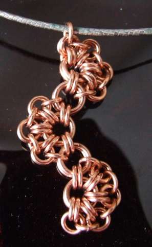 Wave Pendant in copper