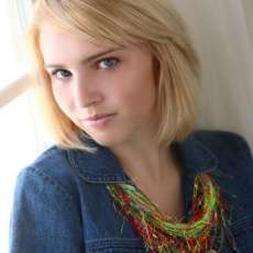 Lime, orange, pink multi-colored full Fiber Necklace