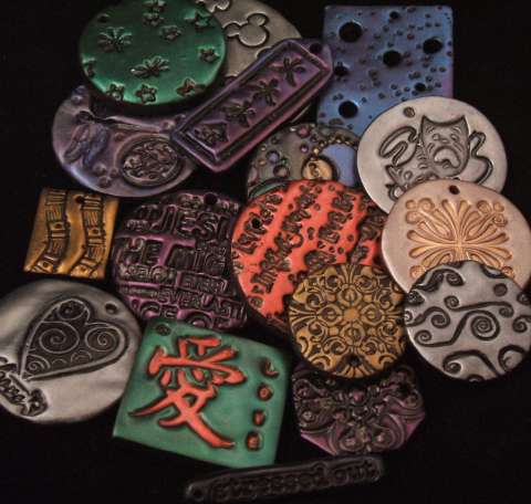 Ploymer clay pendants