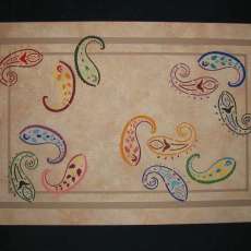 Paisley floorcloth