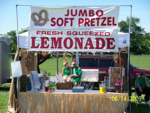 T&S concessions lemonade/pretzel tent