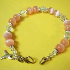 Breast Cancer Bracelet--Sterling
