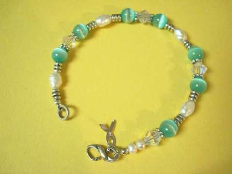 Uterine Cancer Awareness Bracelet--Sterling