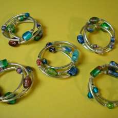 Lampwork Glass Beaded Coil Bracelets