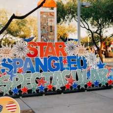 Star-Spangled Entrance Sign