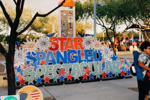 Star-Spangled Entrance Sign