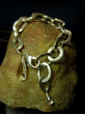 Fine Silver and Crystal Bracelet
