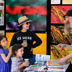 Young Girl Buying Her First Mike Bryce Oil Painting