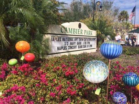 Naples National Art Festival Cambier Park Sign