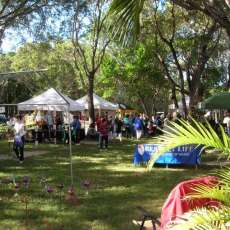 Beautiful shade trees at Art Under the Oaks