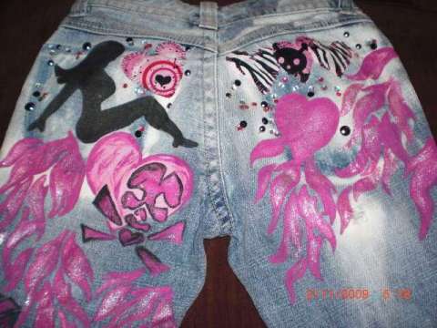 Custom ordered destroyed&revamped "Ashlee Jeans"