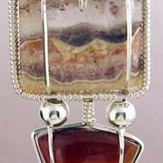 Opalite and Agate Pendant