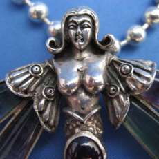 Sterling silver & fluorite pendant/pin