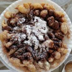 Funnel Cake With Chocolate Topping