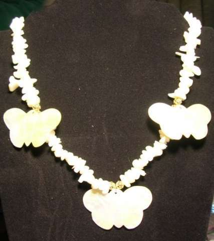 Mother of Pearl Grand Butterfly Necklace