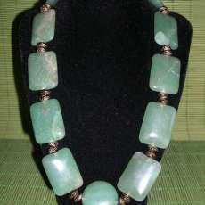Chunk Jade and Silver Necklace