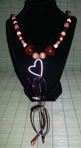 Wooden Beaded Eyeglass Holder Necklace