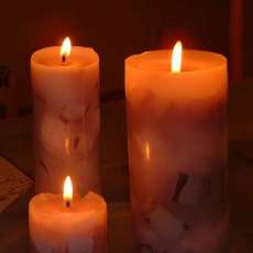 Lit Chunk Candles