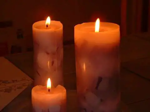Lit Chunk Candles