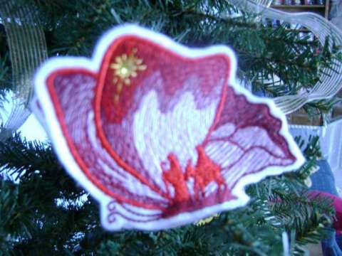 Christmas Butterfly Ornament