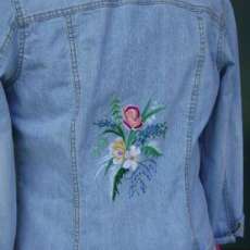 Floral Bouquet Jean Jacket