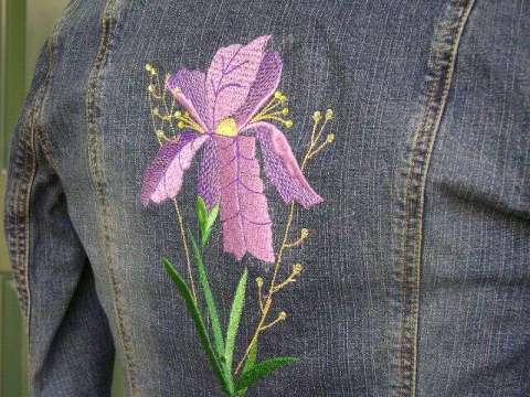 Purple Iris Jean Jacket