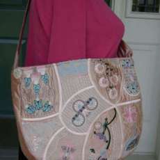 Peach Silk Messenger Bag