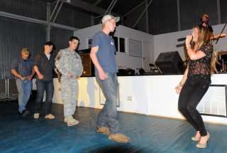 Jesi Line Dances With The Troops Overseas