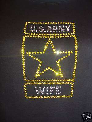 Army Wife or Mom rhinestone shirt