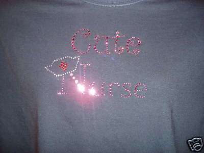 Cute Nurse rhinestone shirt