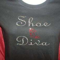 Shoe Diva rhinestone shirt
