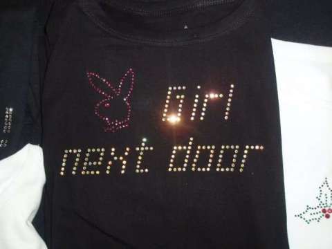 Girl Next Door rhinestone shirt