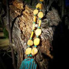 Greek Clay Pendant Necklace