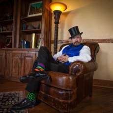 Hagerman Relaxing Before the Show