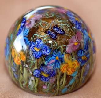 Iris Garden Paperweight