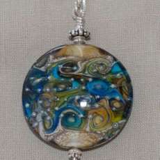 Converging Waters Lampwork Pendant